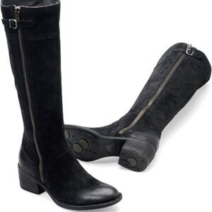 Born Poly Women’s Tall black suede riding boot 7.5